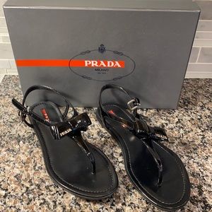 Prada bow sandals